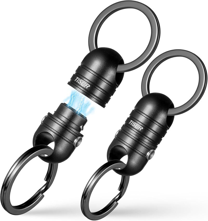 TISUR Quick Release Keychain, Magnetic Key Holder Keyring Connector, Detachable Key Chain Rings for Men Women Car Keys - Image 1